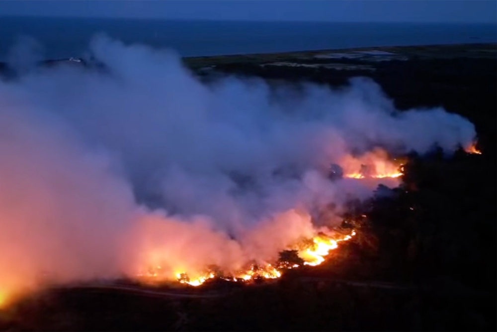 The blaze had covered around 150 hectares by Thursday afternoon (Suffolk Fire & Rescue)