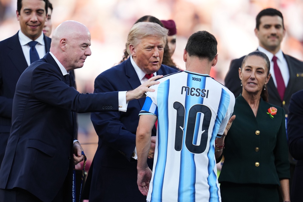 This backlash intensified after controversial refereeing decisions during the World Cup fuelled speculation that FIFA had unfairly favored the reigning champions and superstar Lionel Messi (AP)