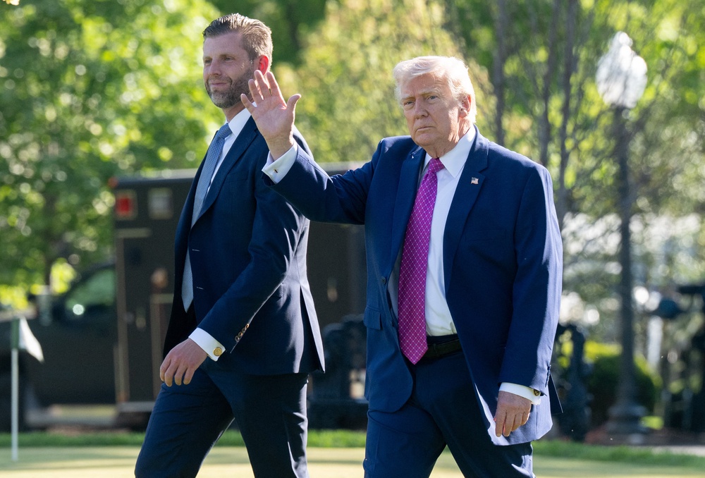 Eric Trump, is an investor in Foundation, one of a string of defense-related companies seeking government business that the president’s sons have backed (AFP/Getty)
