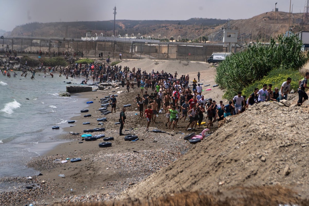 Image from: Ceuta latest: Spain condemns EU’s ‘selfish and unlawful’ response as most of 60,000 migrants return to Morocco