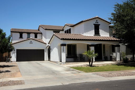 The home where an 18-month-old toddler was discovered in a backyard pool in February (AP)