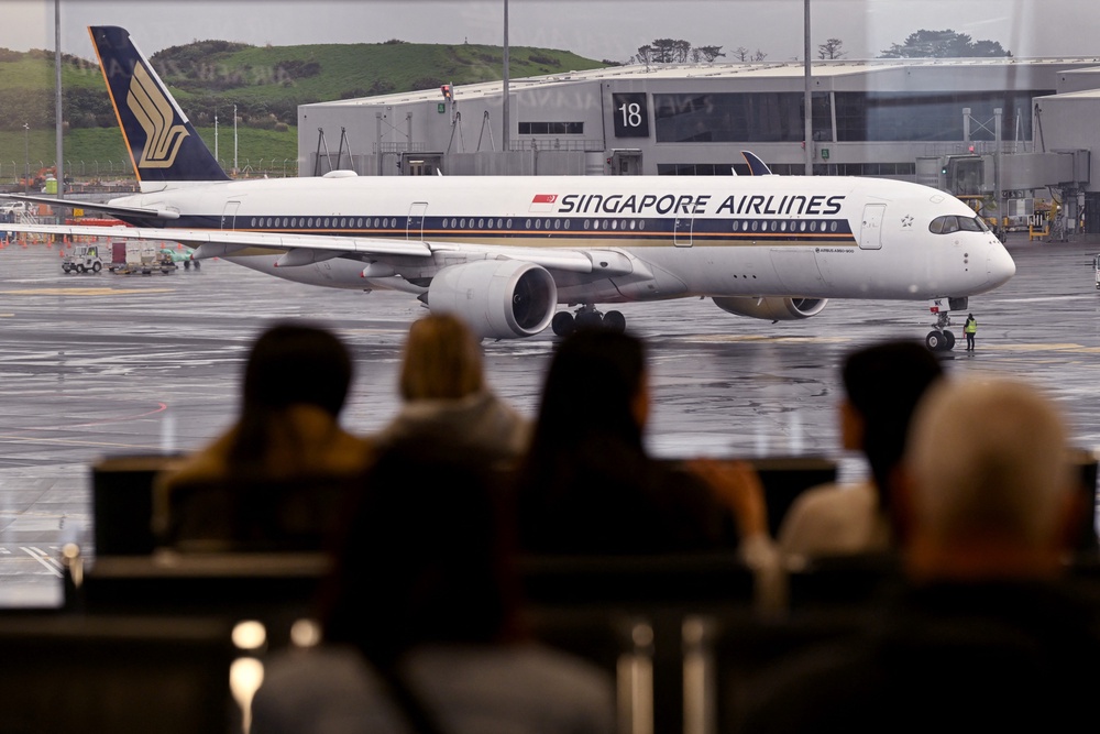 Briohny Smyth is suing Singapore Airlines after a shard of a chicken satay skewer she was eating broke off in her mouth and lodged in her throat, damaging her vocal cords (AFP via Getty Images)