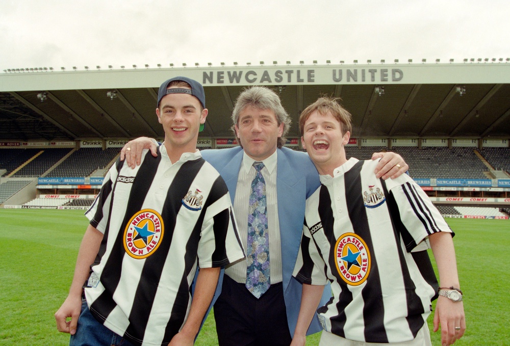 Ant and Dec with Kevin Keegan in 1995 (Getty)