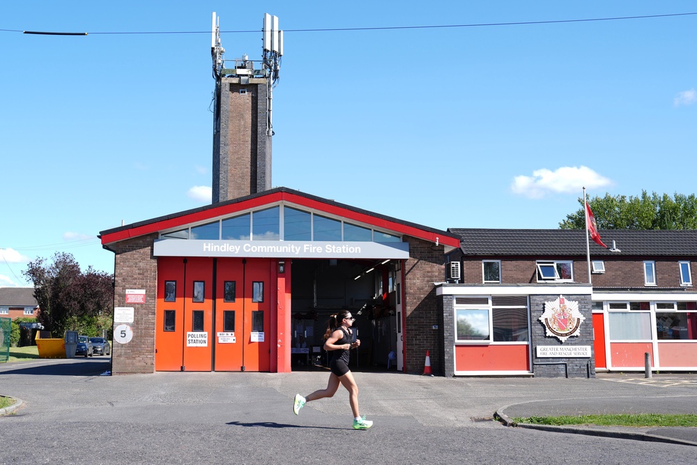 Hindley Community Fire Station being used as a polling station for the Greater Manchester mayoral election (Annabel Lee-Ellis/PA) (PA Wire)