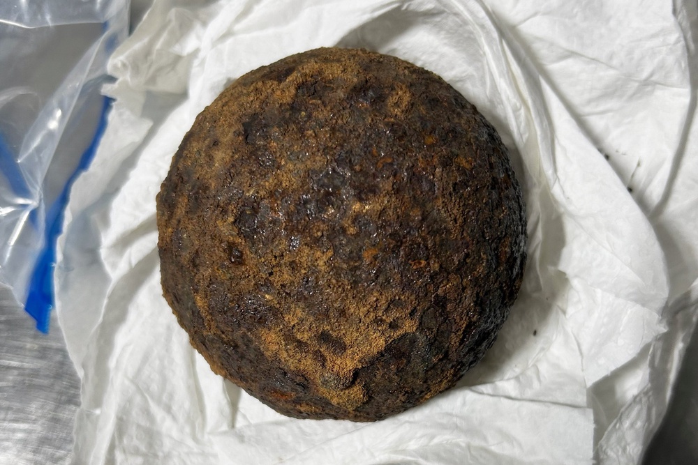 Authorities later determined the cannonballs were inert and contained no explosive material (Transportation Security Administration)