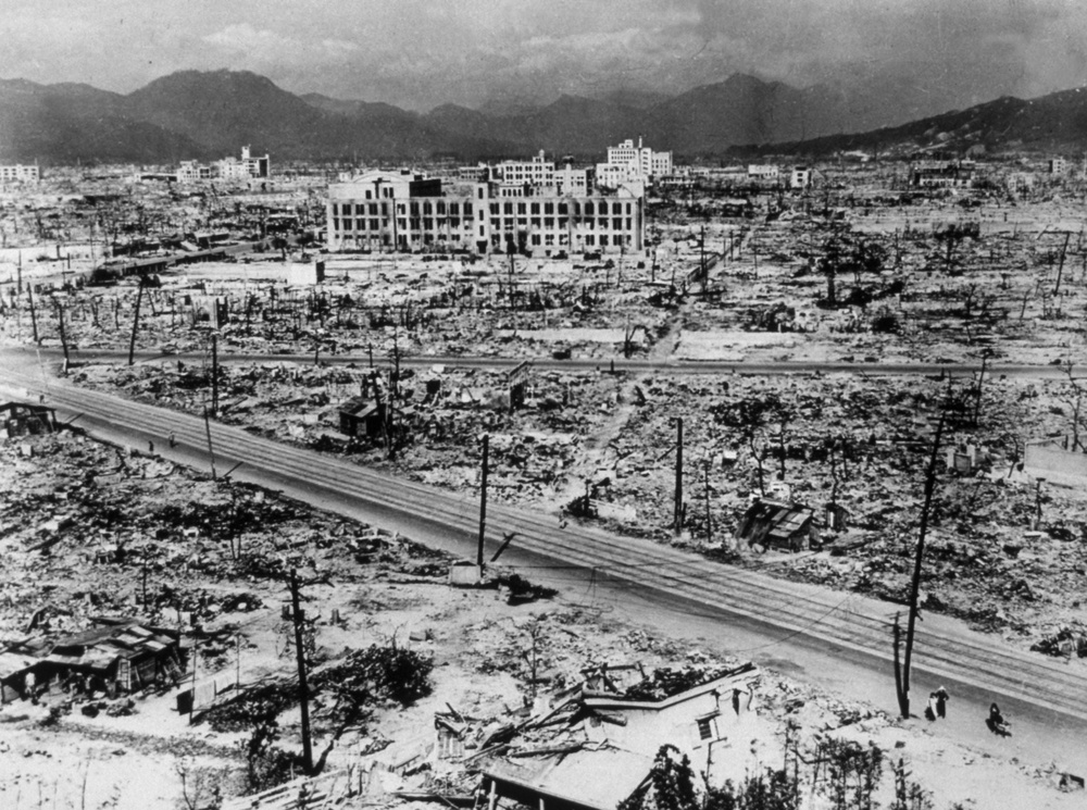 Atomic bomb damage in Hiroshima (Getty Images)