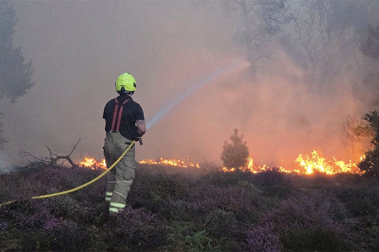 Around 70 firefighters are currently tackling the blaze (Suffolk Fire and Rescue Service)