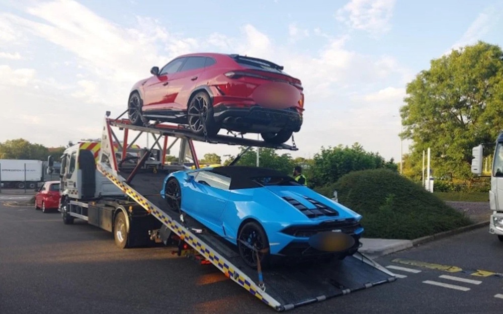 Officers pulled over the vehicles at Junction 8 and issued 13 warnings for anti-social driving (Essex Police/PA) (PA Media)