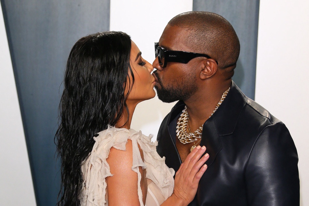 North West’s parents Kim Kardashian and Kanye West in 2020 (AFP/Getty)