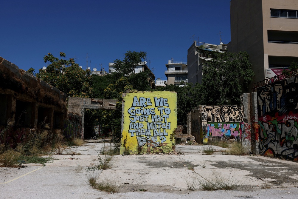 An abandoned building where the body of a British 38-year-old woman, Elisabeth Ross, was found in a suitcase on July 18th (Reuters)