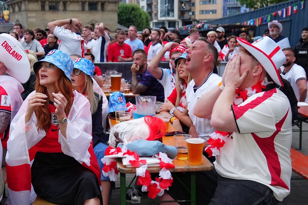England fans flocked to venues to watch the World Cup matches (Owen Humphreys/PA) (PA Wire)