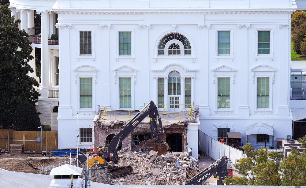 Last year, the president demolished the historic East Wing of the White House to make room for his new ballroom – sparking outrage from Democrats and members of the public (Getty)