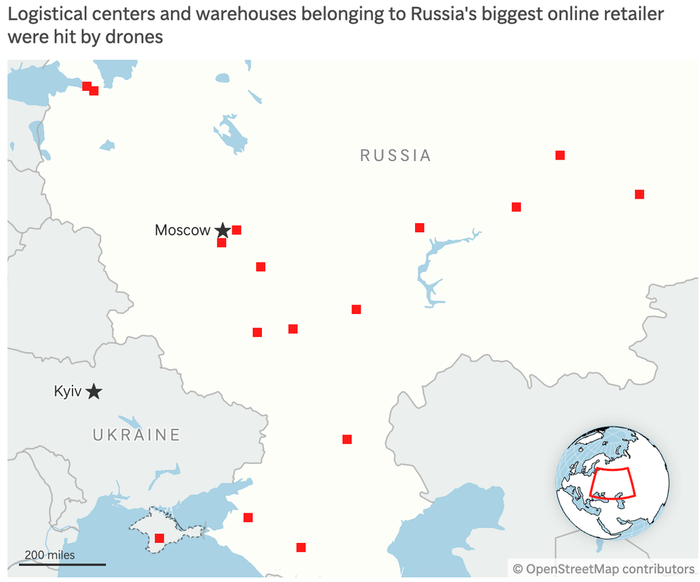 Ukraine strikes Wildberries sites in Russia and annexed Crimea (AP)