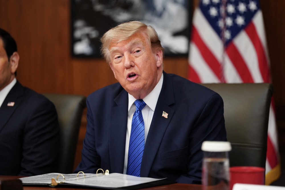 Donald Trump (pictured on Friday) said on Thursday a 