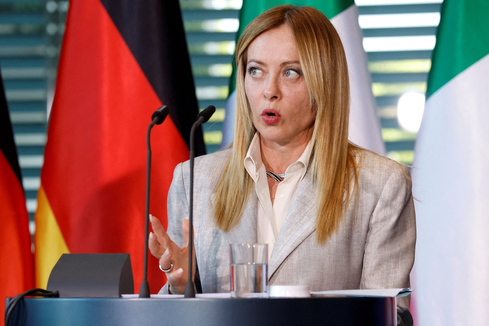 Giorgia Meloni's Italian government have temporarily suspended border-free travel with Spain (Reuters)