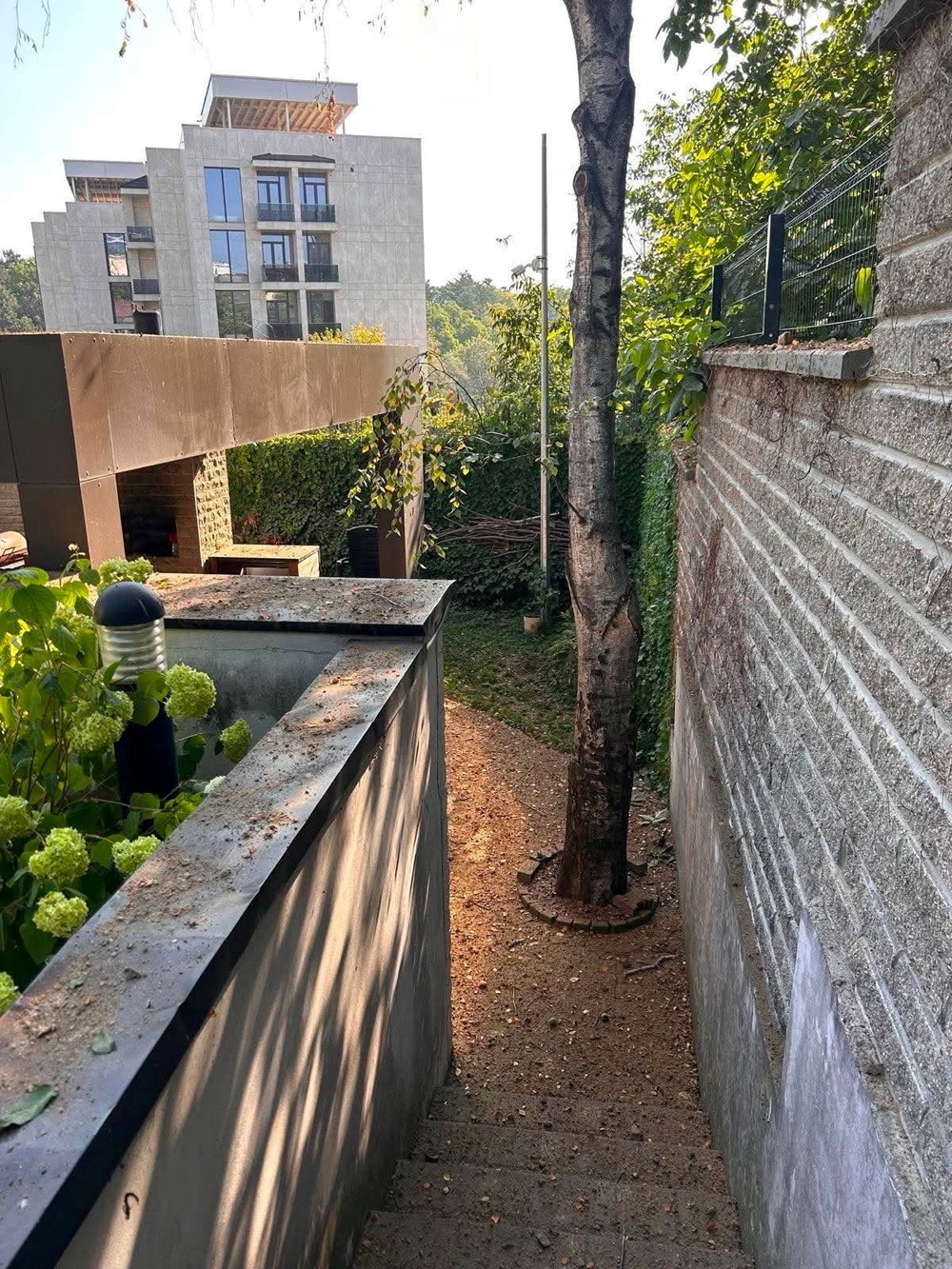 The inside yard of a damaged building that houses the Embassy of the Republic of Lithuania in Ukraine, after a Russian missile strike (Reuters)