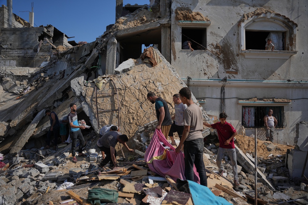 Photos show the scene after the latest Israeli strikes in Gaza (Copyright 2026 The Associated Press. All rights reserved.)