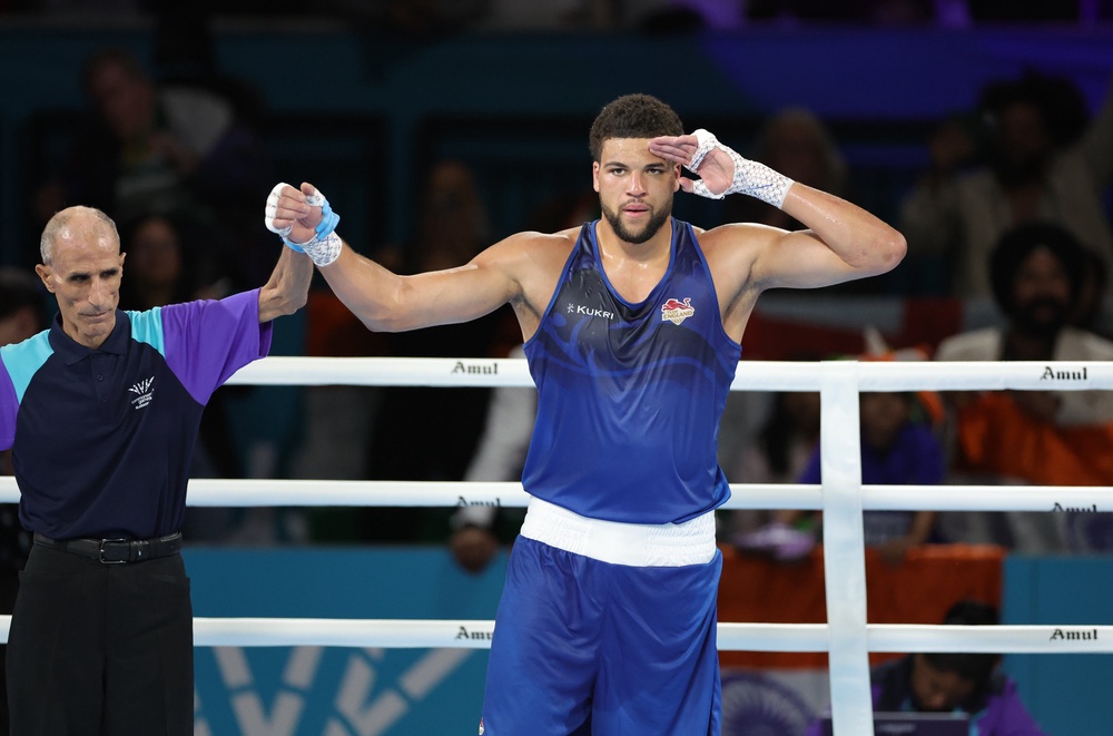 Damar Thomas won super-heavyweight boxing gold for England (Steve Welsh/PA) (PA Wire)