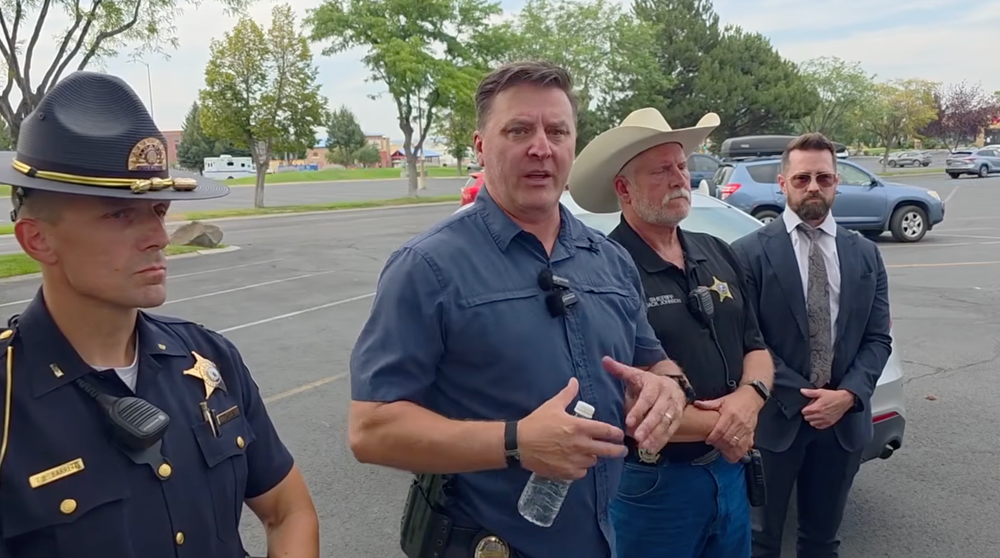 Twin Falls Police Chief Matthew Hicks (center) said that the FBI is assisting the investigation (Idaho News 6)