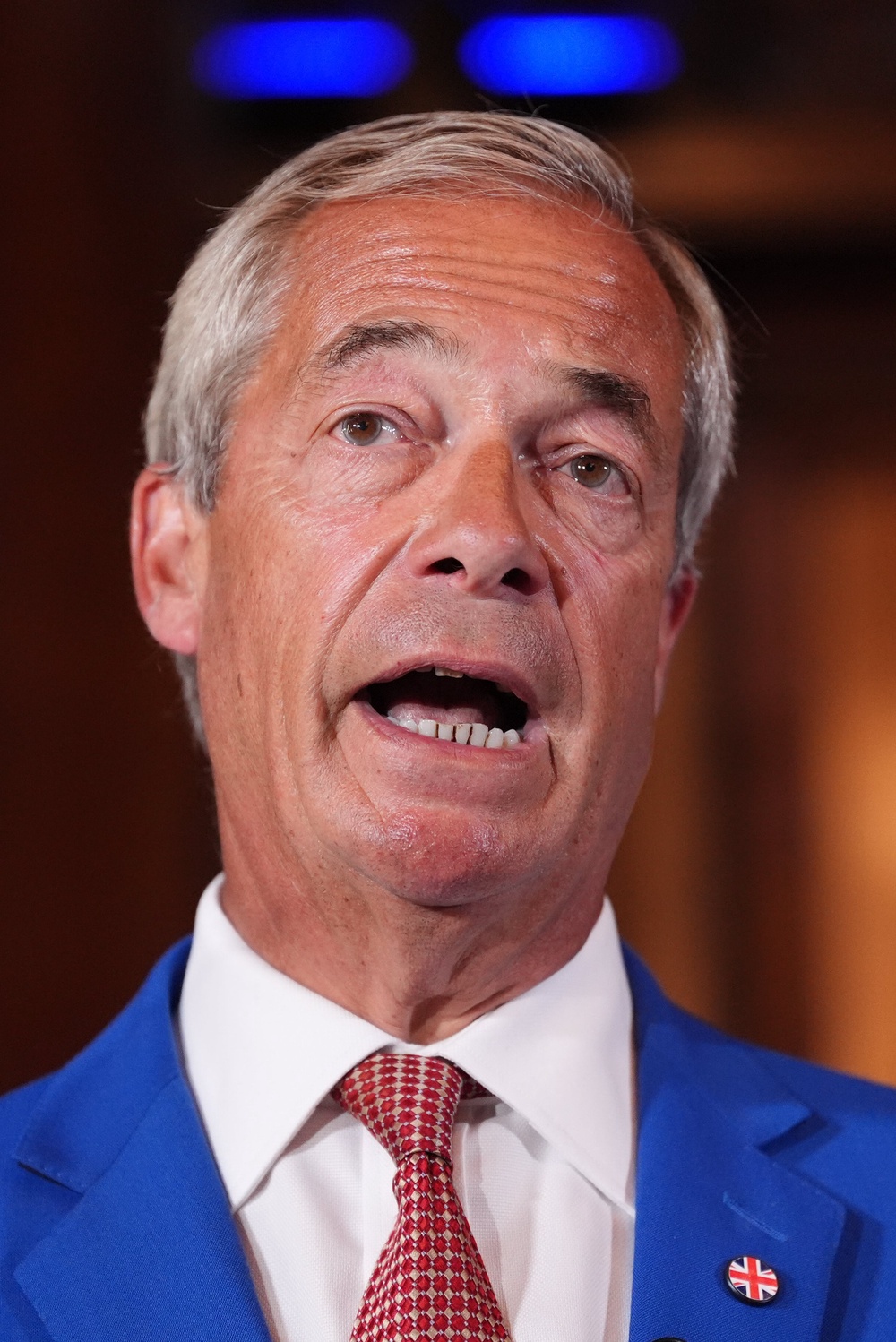 Reform UK leader Nigel Farage during a press conference at Royal Horseguards Hotel, in Westminster (Jonathan Brady/PA) (PA Wire)