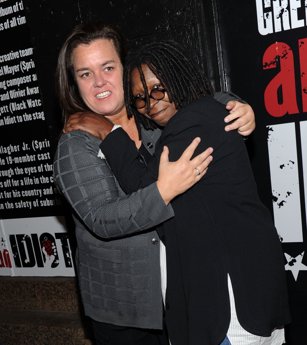 Rosie O'Donnell and Whoopi Goldberg, pictured here in 2010, got along before they experienced tension on 'The View' in 2014 (Getty)