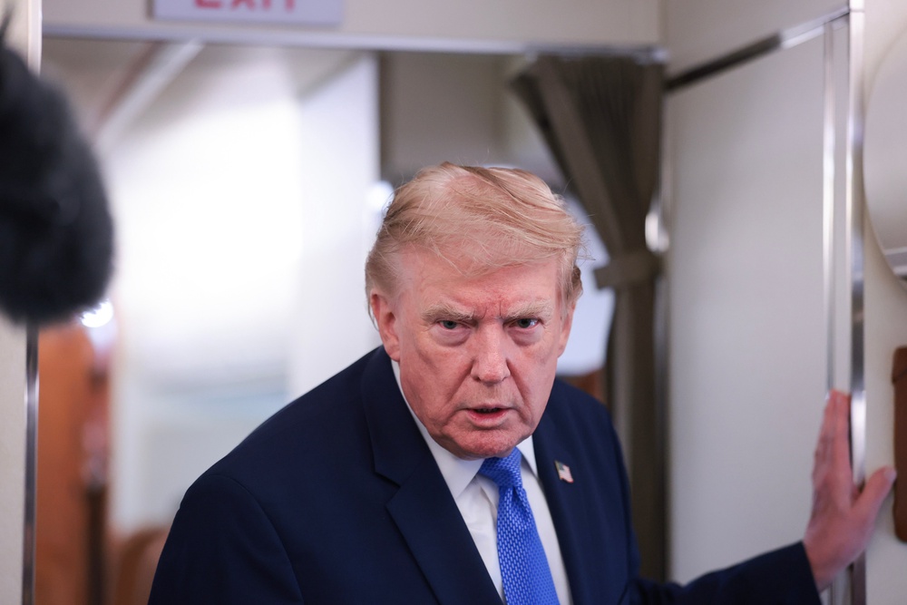 Some have suggested that the president’s hair in Las Vegas looked thicker than normal (Getty)