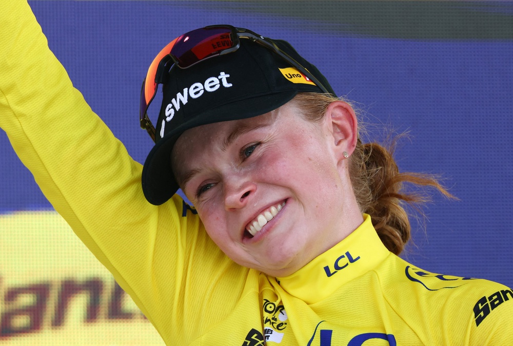 Sigrid Haugset holds the yellow jersey for now (Reuters)