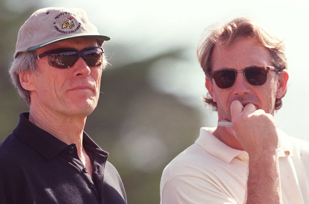 Clint Eastwood and Kevin Costner (pictured in 1997) co-starred in the 1993 crime thriller 'A Perfect World' (Getty)