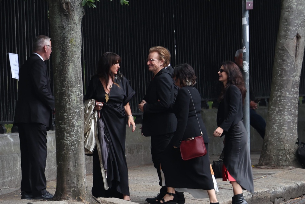 Bono arriving for the funeral of Glen Hansard at St Patrick’s Cathedral in Dublin (PA Wire)