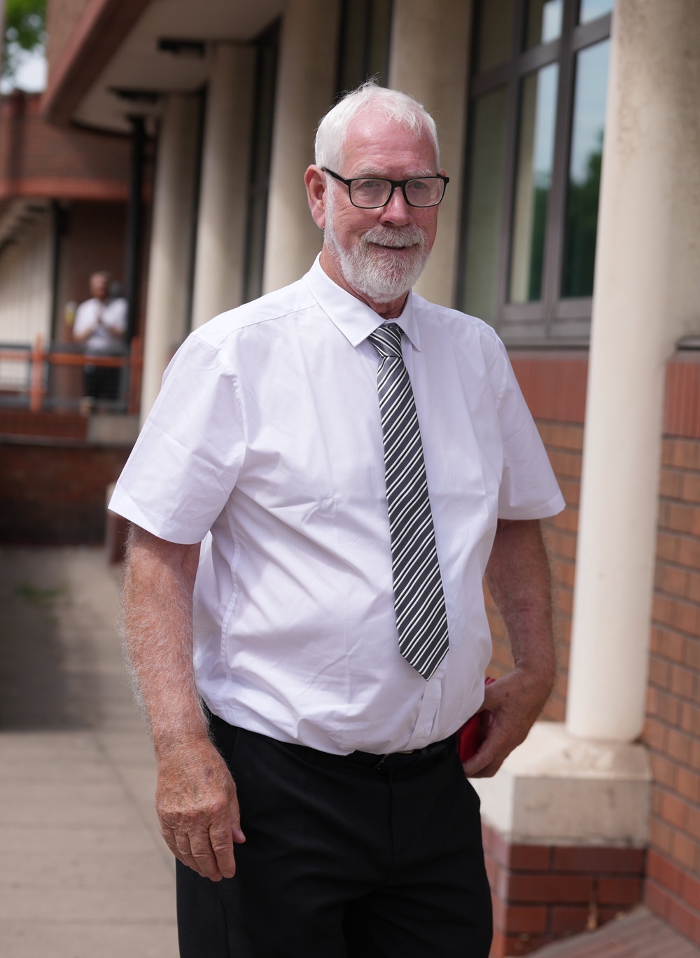 Gerry Duffy leaving Willesden Magistrates Court, north west London, where he admitted using motor oil and detergent to kill his neighbour's Koi carp. (PA)