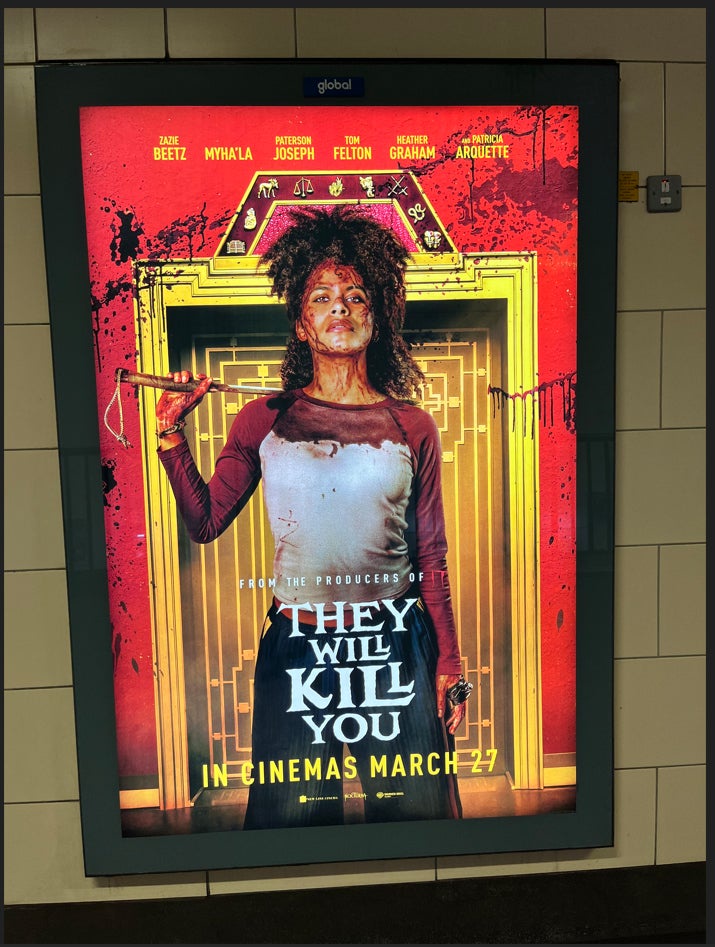 The ASA did not uphold complaints about a TV ad and two posters displayed for Warner Bros film, They Will Kill You (ASA/PA Wire)