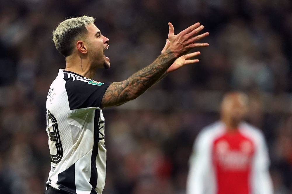 Newcastle’s Bruno Guimaraes is reportedly close to joining Arsenal (Owen Humphreys/PA) (PA Archive)