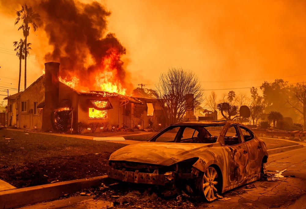 Just two days after Newsom won the governorship in 2018, the most destructive wildfire in the state's history erupted in Northern California (Josh Edelson/AFP via Getty Images)