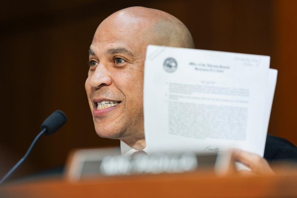 Booker and other Democrats questioned why Republicans were taking Blanche at his word when Donald Trump still wants to see the fund established (Getty)
