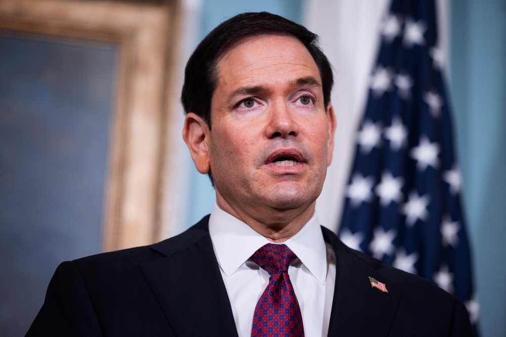 US secretary of state Marco Rubio will hold talks with Mr Miliband in Washington (Tierney L Cross/AP) (AP)