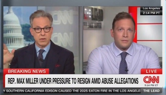 On August 4, Miller went on CNN to deny accusations of abusing his ex-wife and daughter (CNN/The Lead with Jake Tapper)