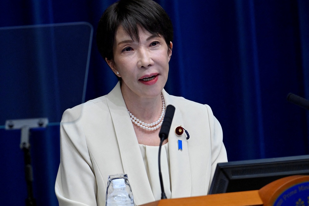 Japanese prime minister Sanae Takaichi holds a press conference in Tokyo (Reuters)