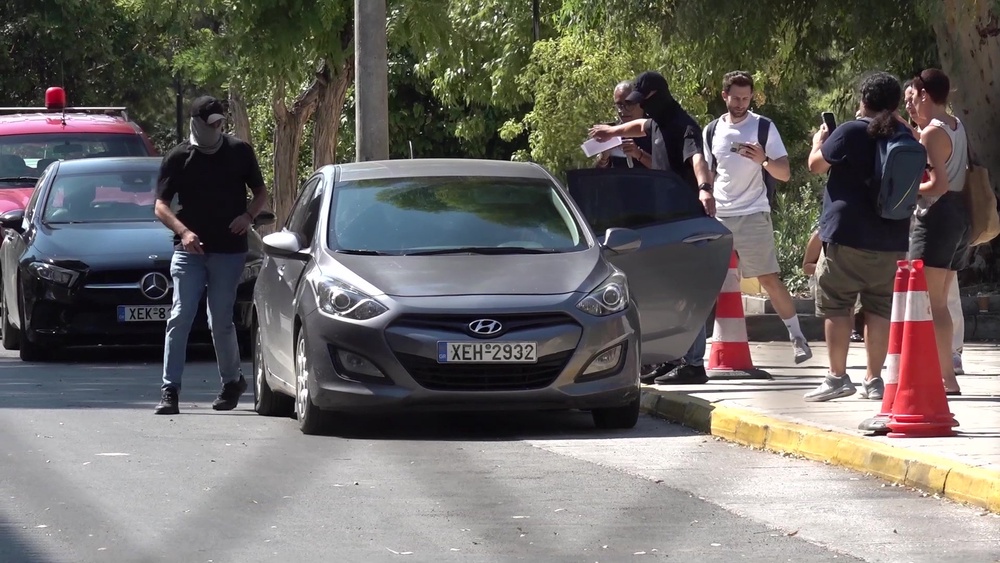 The suspect was driven away from court approximately an hour after arriving (PA)