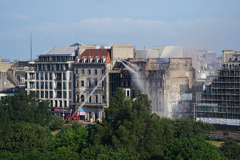 The fire ripped through the former Debenhams department store last month (Jane Barlow/PA) (PA Wire)