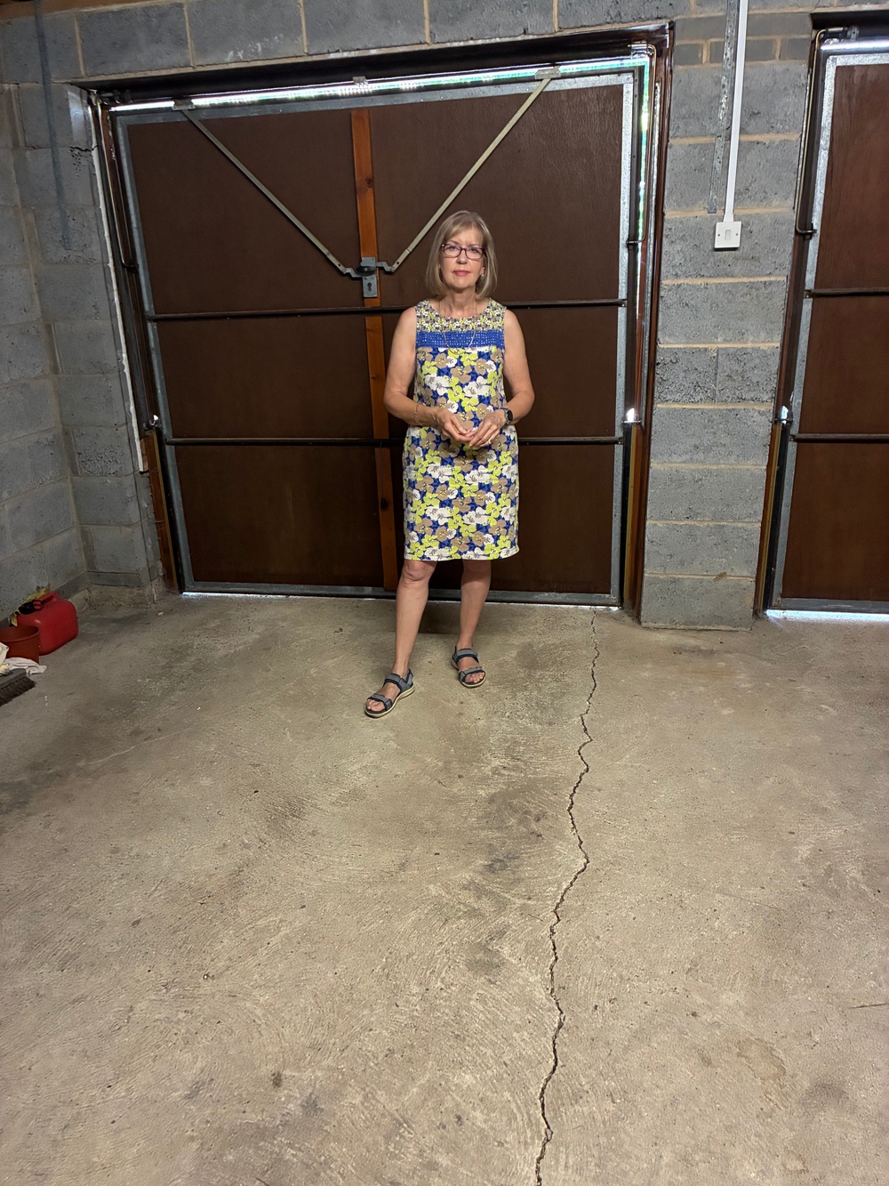 The crack in the garage floor was the first indication of subsidence in Kaye Brown's home (Kaye Brown)