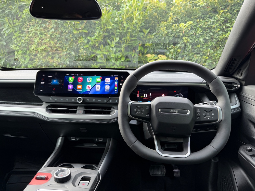 The Jeep's touchscreen is typical Stellantis fare, meaning okay but others do it better (Steve Fowler)