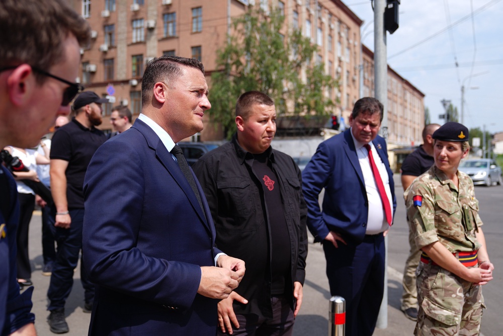 Defence Secretary Wes Streeting tours the Lukianivska district of Kyiv (Jane Barlow/PA) (PA Wire)