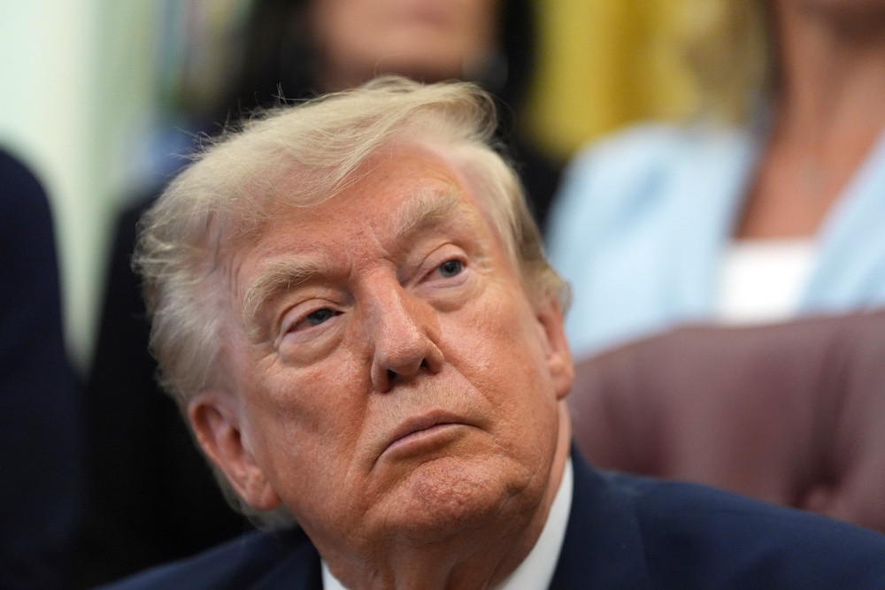 Mr Miliband previously called US President Donald Trump, pictured, an ‘idiot, a racist and a misogynist’ (Alex Brandon/AP) (AP)