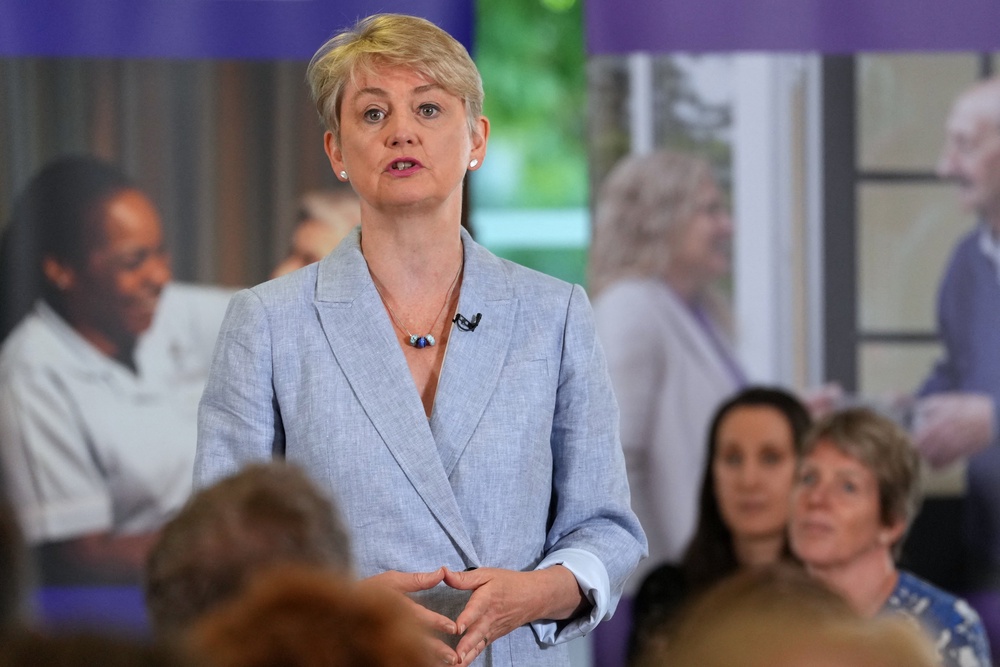 Yvette Cooper, the health secretary, said there has been a ‘big increase’ in the number of people seeking help at A&E due to the effects of hot weather (AFP/Getty)