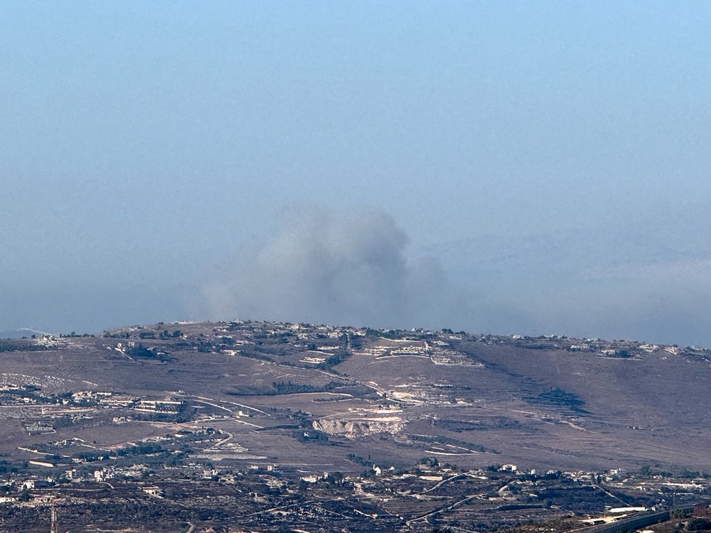 Smoke rises above southern Lebanon, as seen from the Israeli side of the Israel-Lebanon border (Reuters)