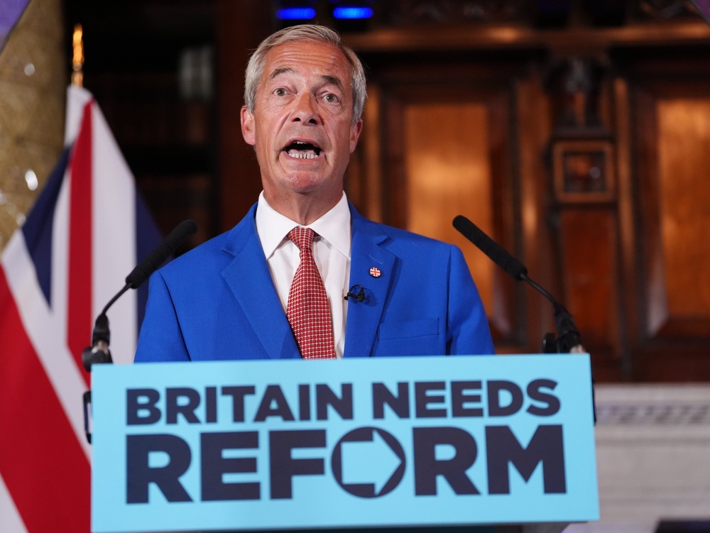 Nigel Farage has pledged to evict all foreign nationals from social housing if he enters No 10 (PA)