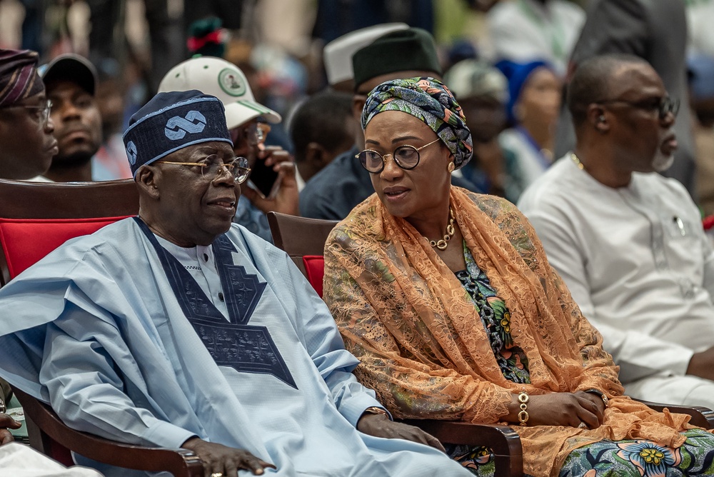 Nigerian president Bola Tinubu (left) hailed the rescue operation (AFP/Getty)