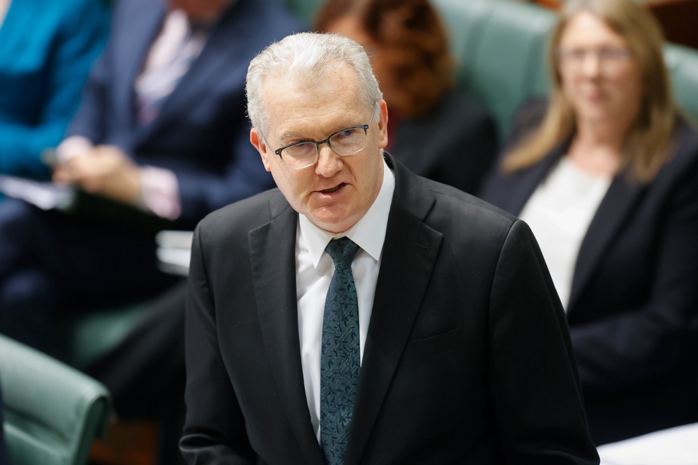 Immigration minister Tony Burke officiated the ceremony (Getty)