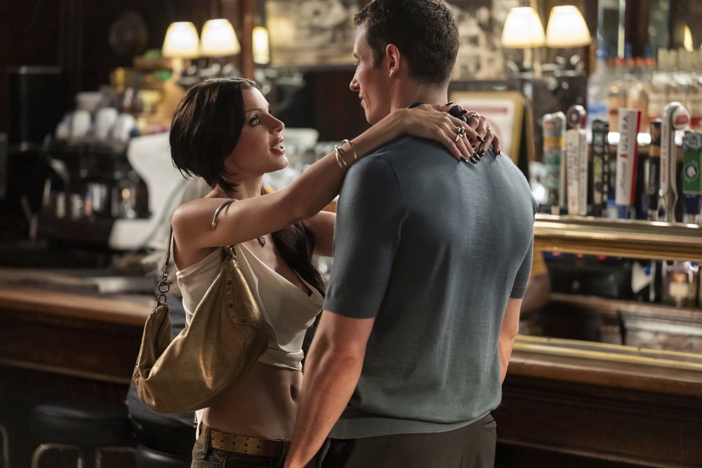 Julia Fox and Callum Turner in 'One Night Only' (Universal Pictures)