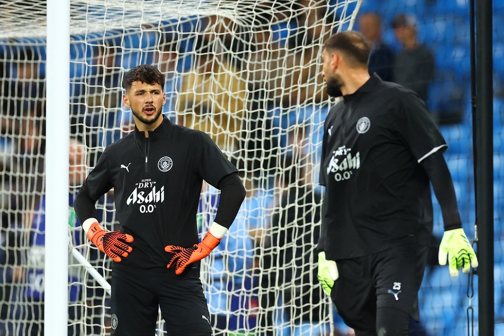 The arrival of Gianluigi Donnarumma (right) at Man City relegated Trafford (left) from No 1 duty (Getty)